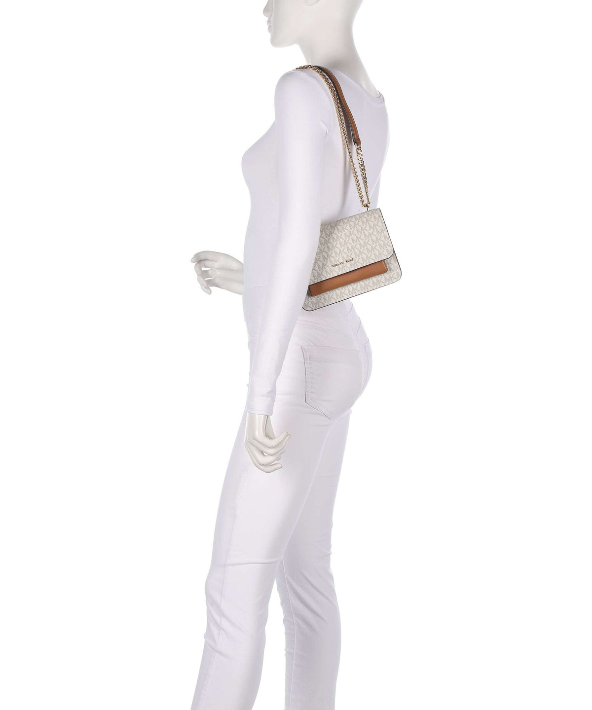 Michael Kors Claire Small Shoulder bag vanilla/acorn