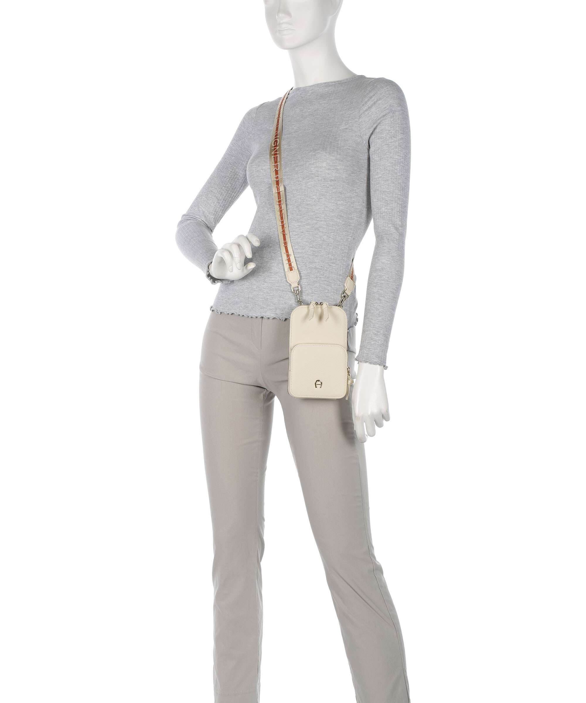 Aigner Zita Phone bag macadamia white