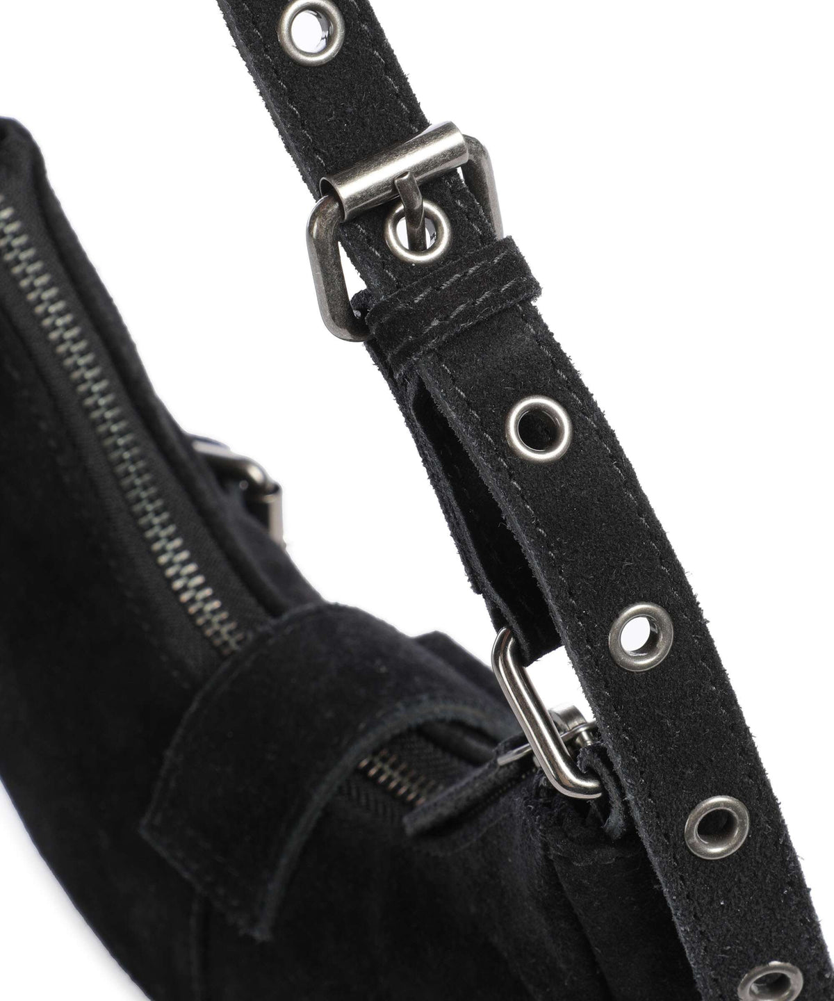 Núnoo Suede Palma Shoulder bag black