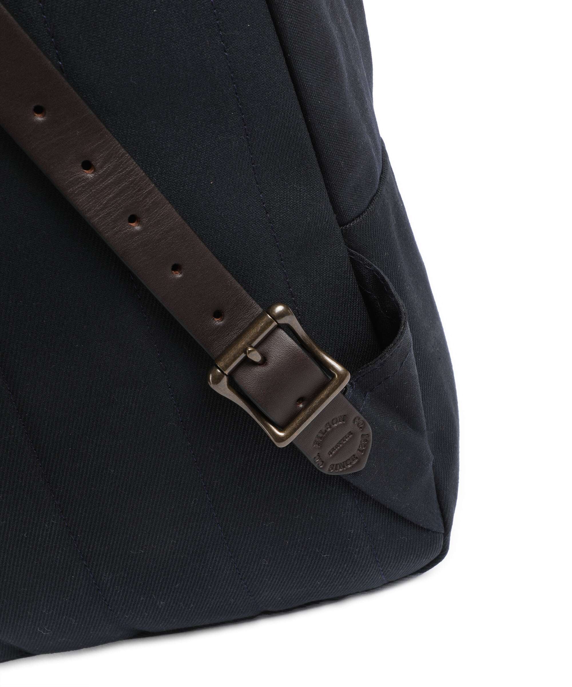 Filson Oil Finish Tin Cloth Journeyman Backpack navy