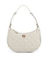 Pinko Half Moon Mini Schultertasche bianco seta/antique gold