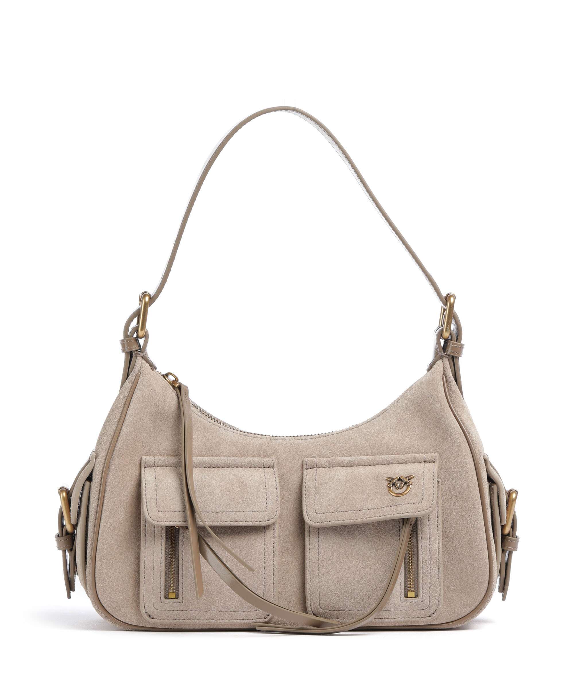 Pinko Cargo Classic Shoulder bag beige/grigio fumo/antique gold