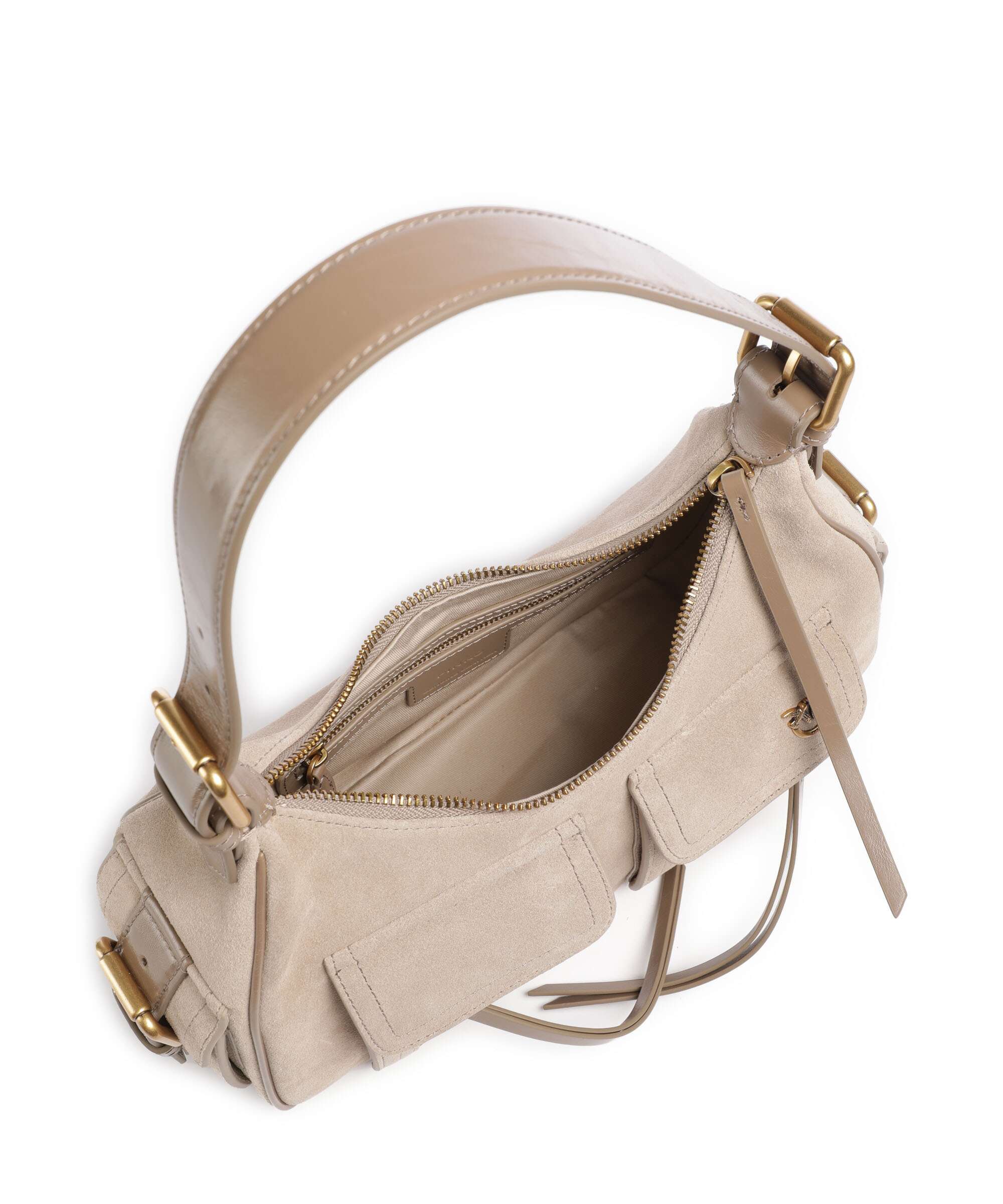 Pinko Cargo Classic Shoulder bag beige/grigio fumo/antique gold