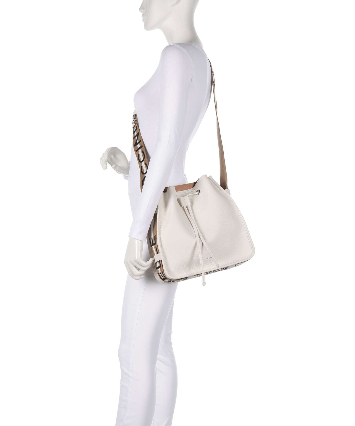 Coccinelle Raquel Bucket bag blanco/skin
