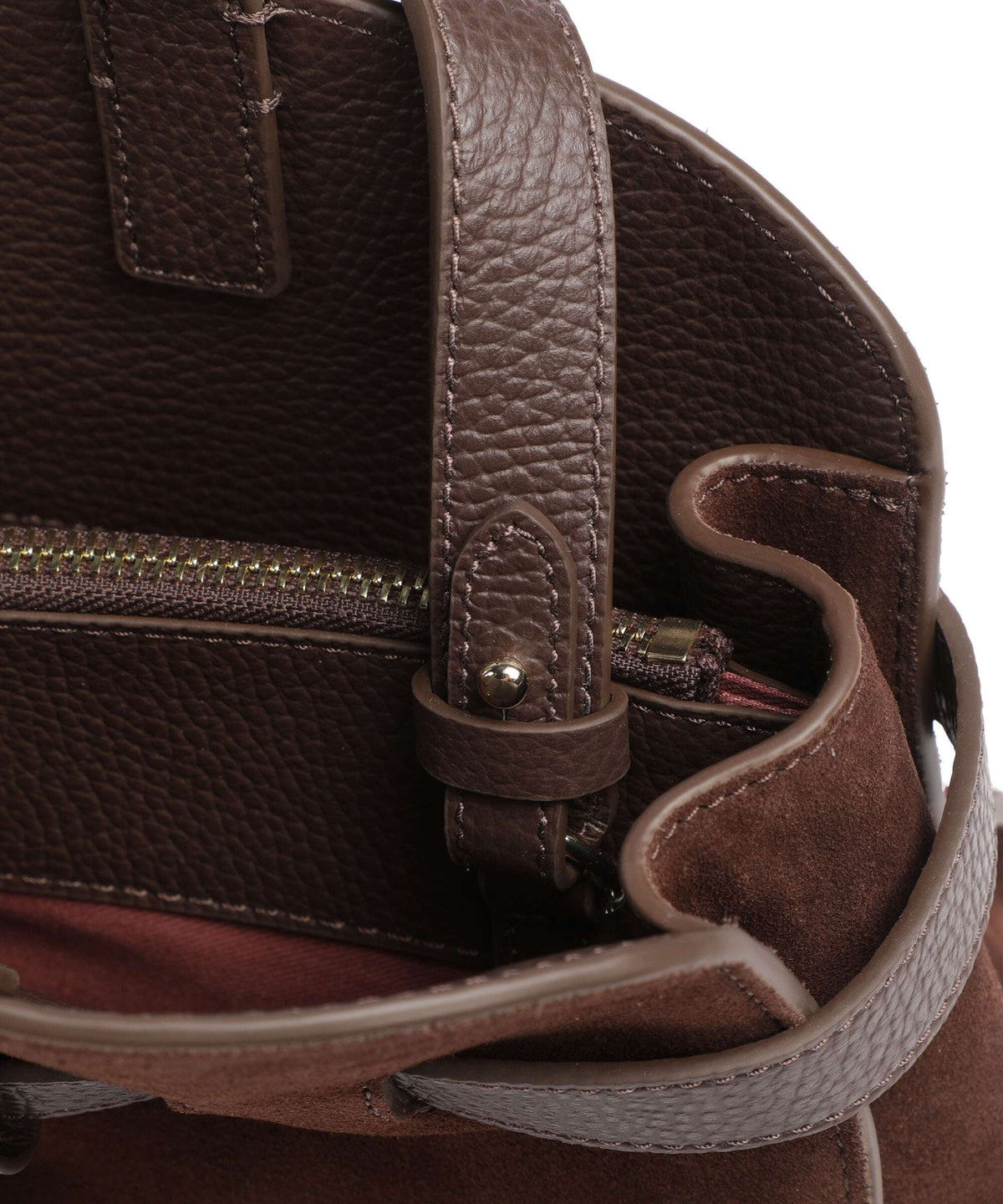 Coccinelle Sabine Suede Handbag brunette