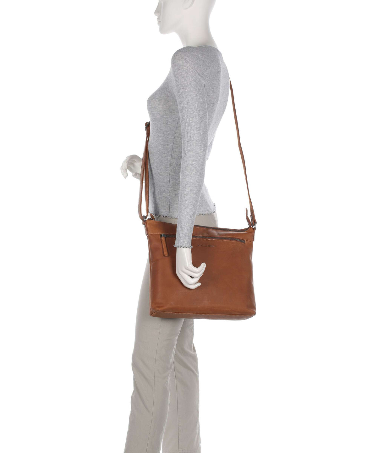 The Chesterfield Brand Cow Wax Pull Up Cartagena Crossbody bag cognac