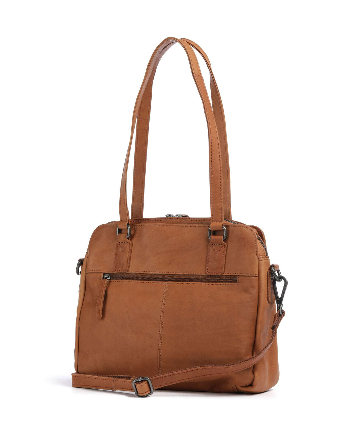 The Chesterfield Brand Cow Wax Pull Up Porlezza Shoulder bag cognac
