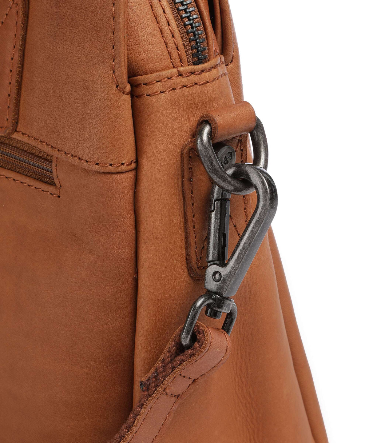 The Chesterfield Brand Cow Wax Pull Up Porlezza Shoulder bag cognac