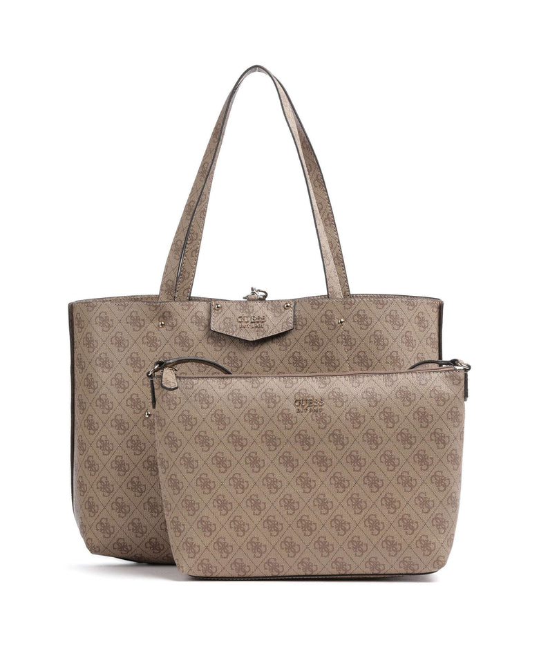Guess Brenton Eco Tote bag latte logo