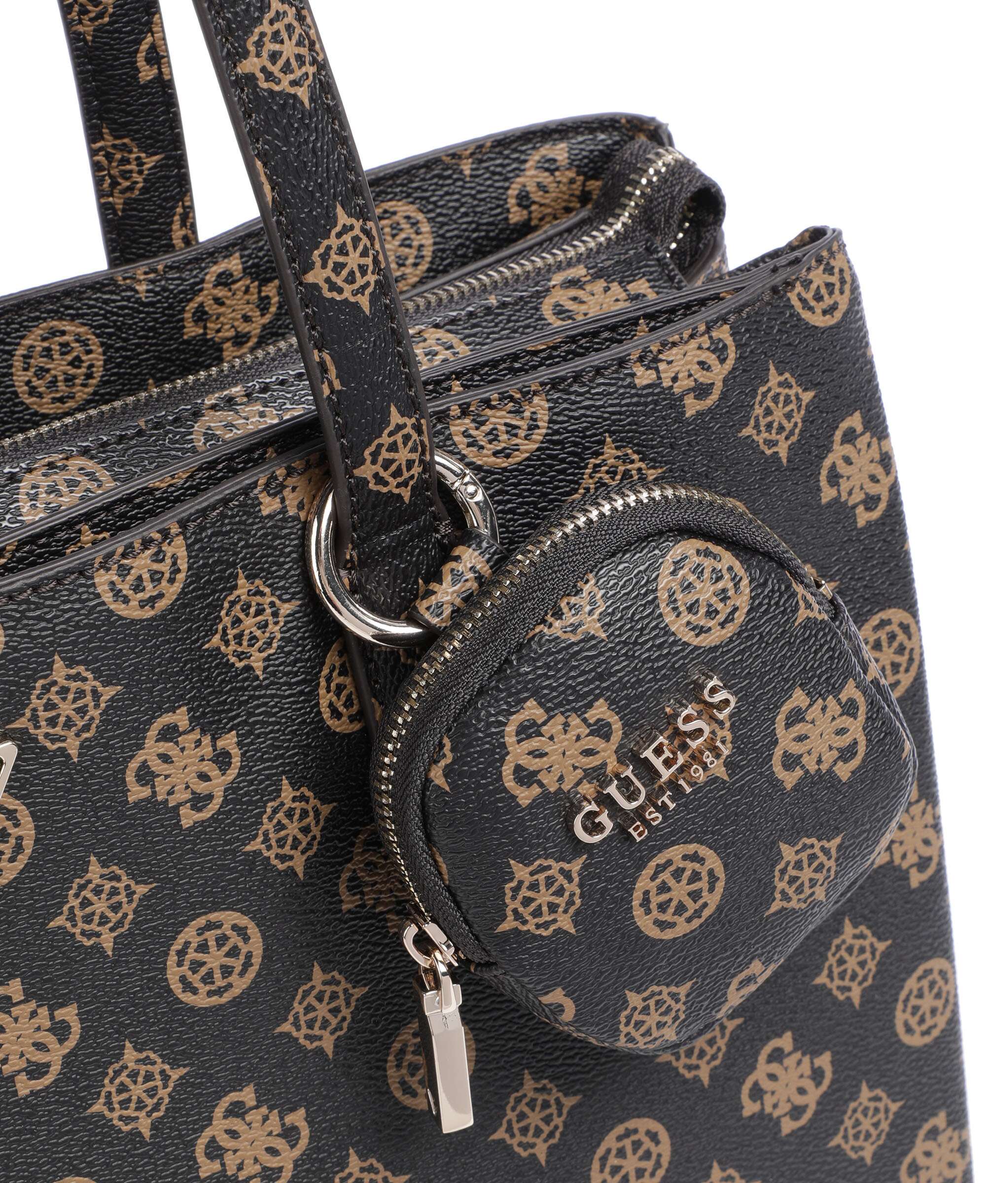 Guess Power Play Tote bag mocha logo
