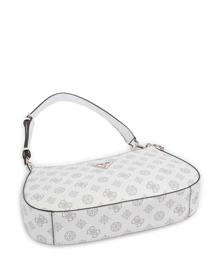 Guess Noelle Printed Peony Shoulder bag white logo