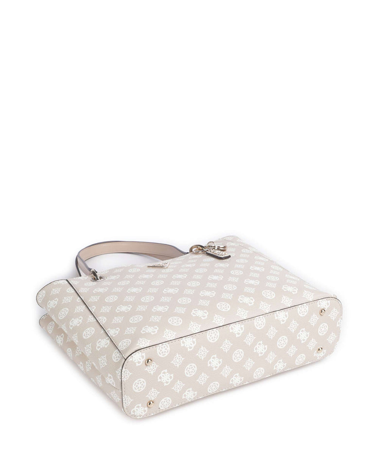 Guess Noelle Printed Peony Tote bag sand logo