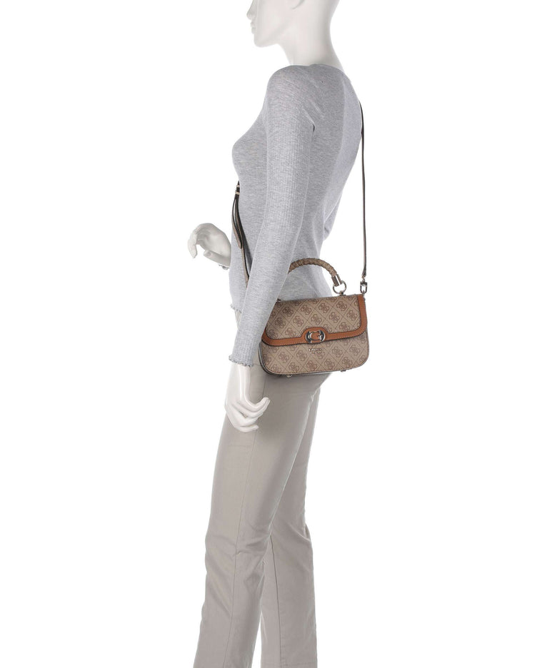 Guess Orlina 4G Logo Crossbody bag latte logo/brown