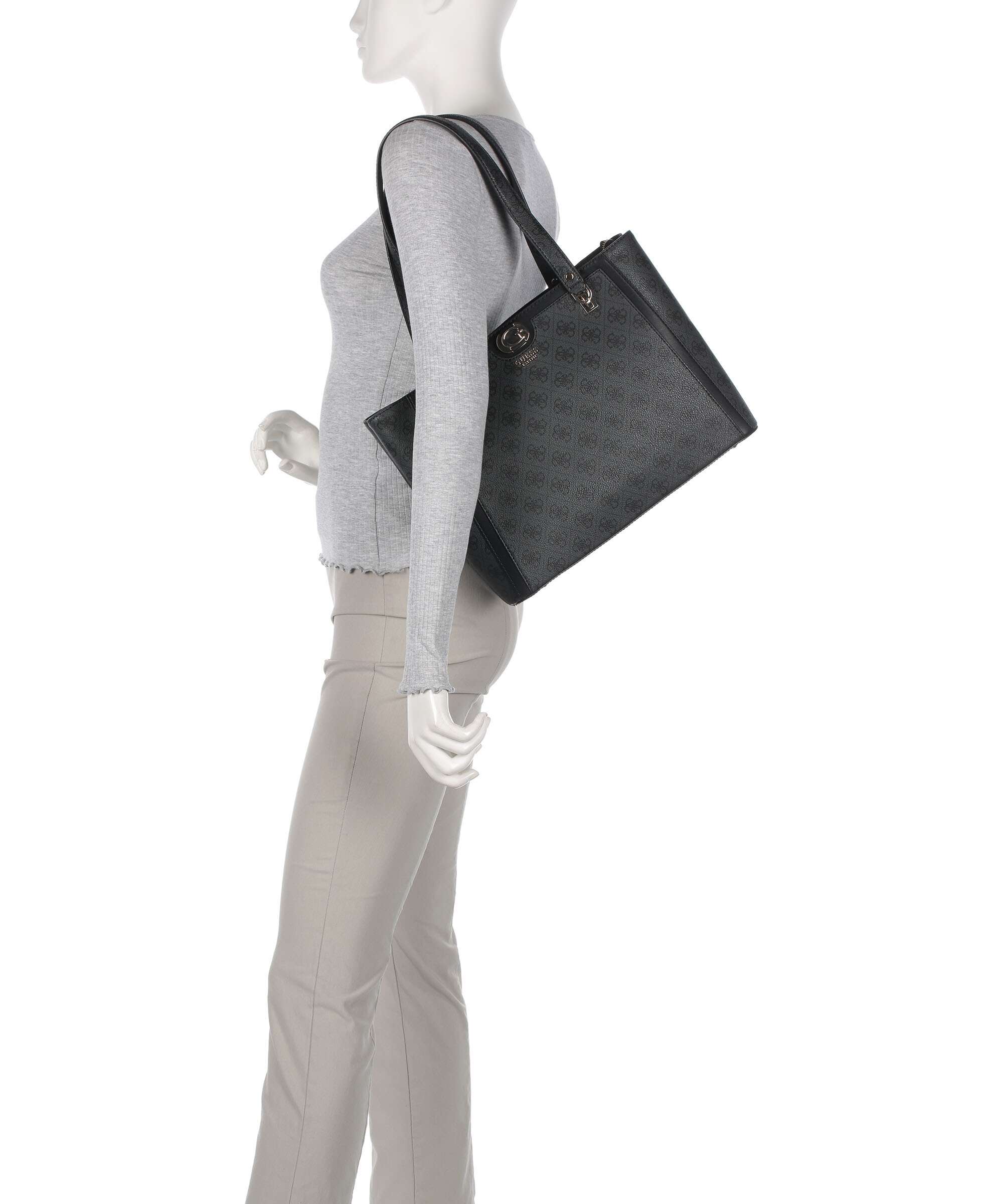 Guess Orlina 4G Logo Tote bag coal logo