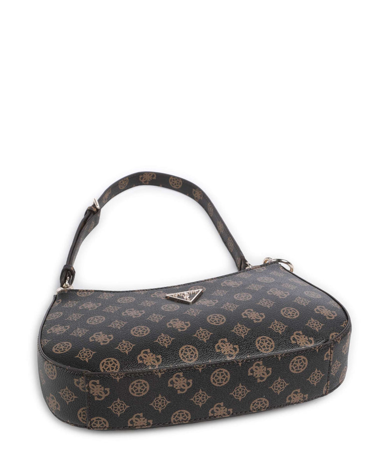 Guess Noelle Printed Peony Shoulder bag mocha logo