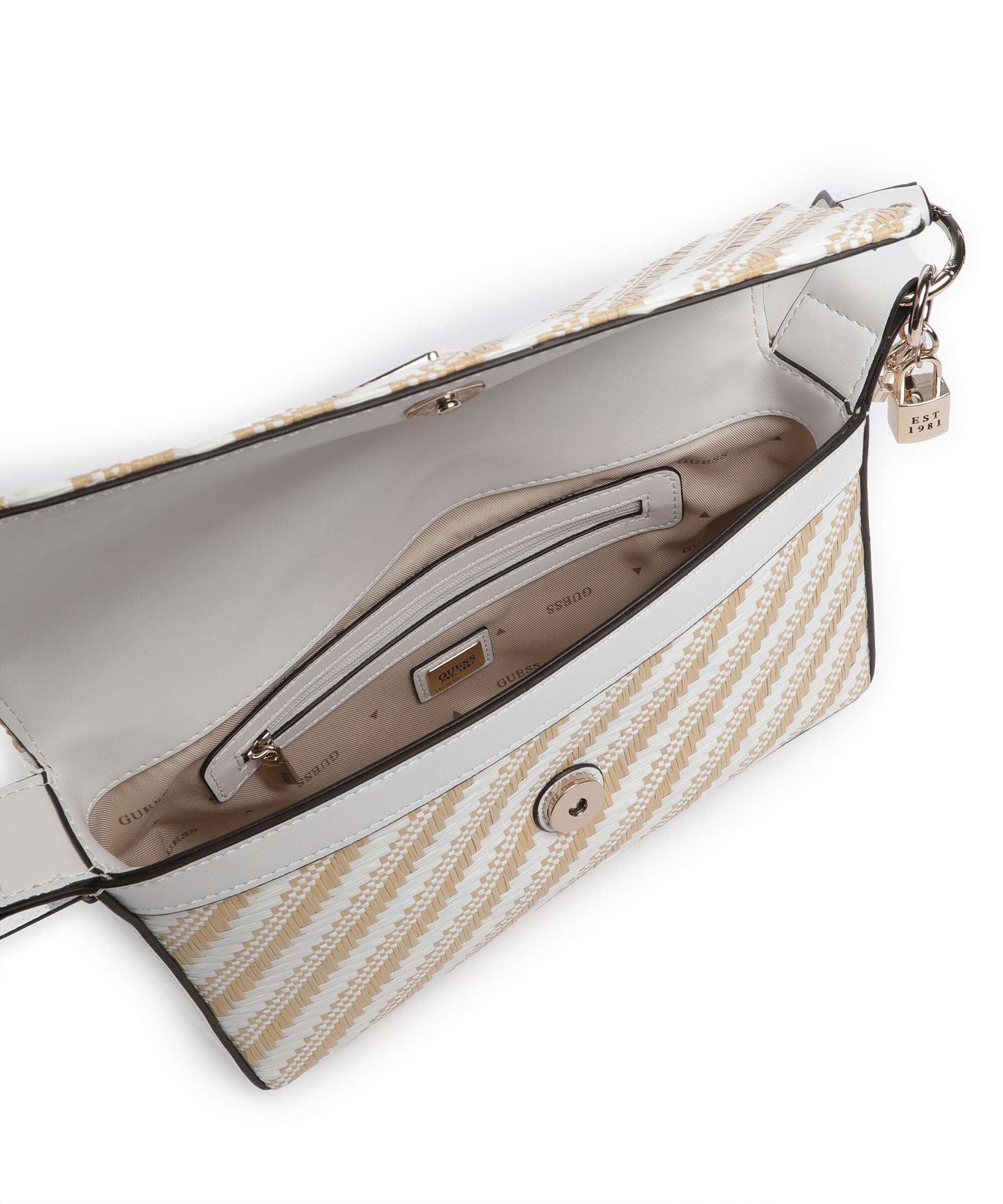 Guess Simona Shoulder bag natural/white