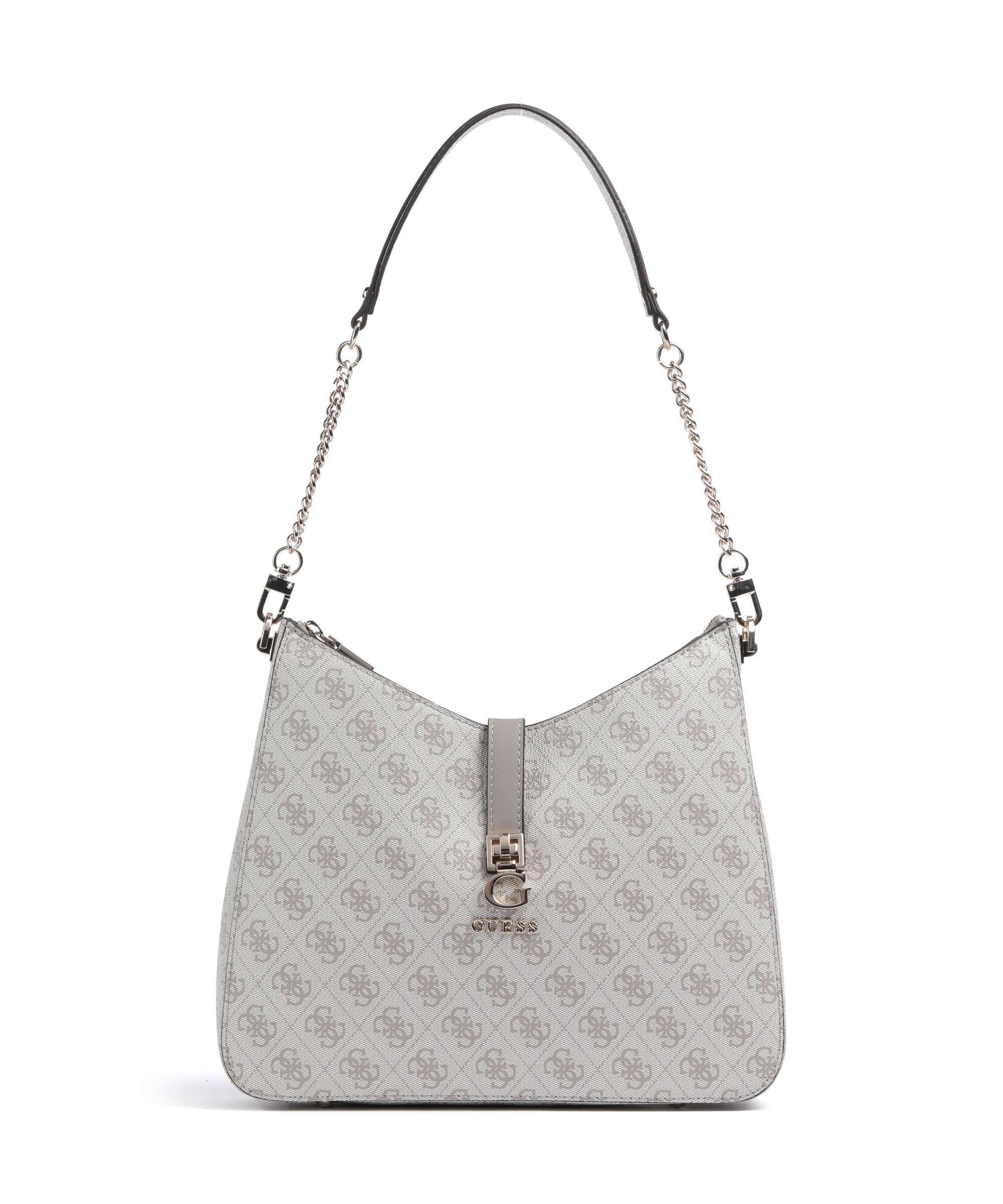 Guess Zamira Shoulder bag dark taupe logo