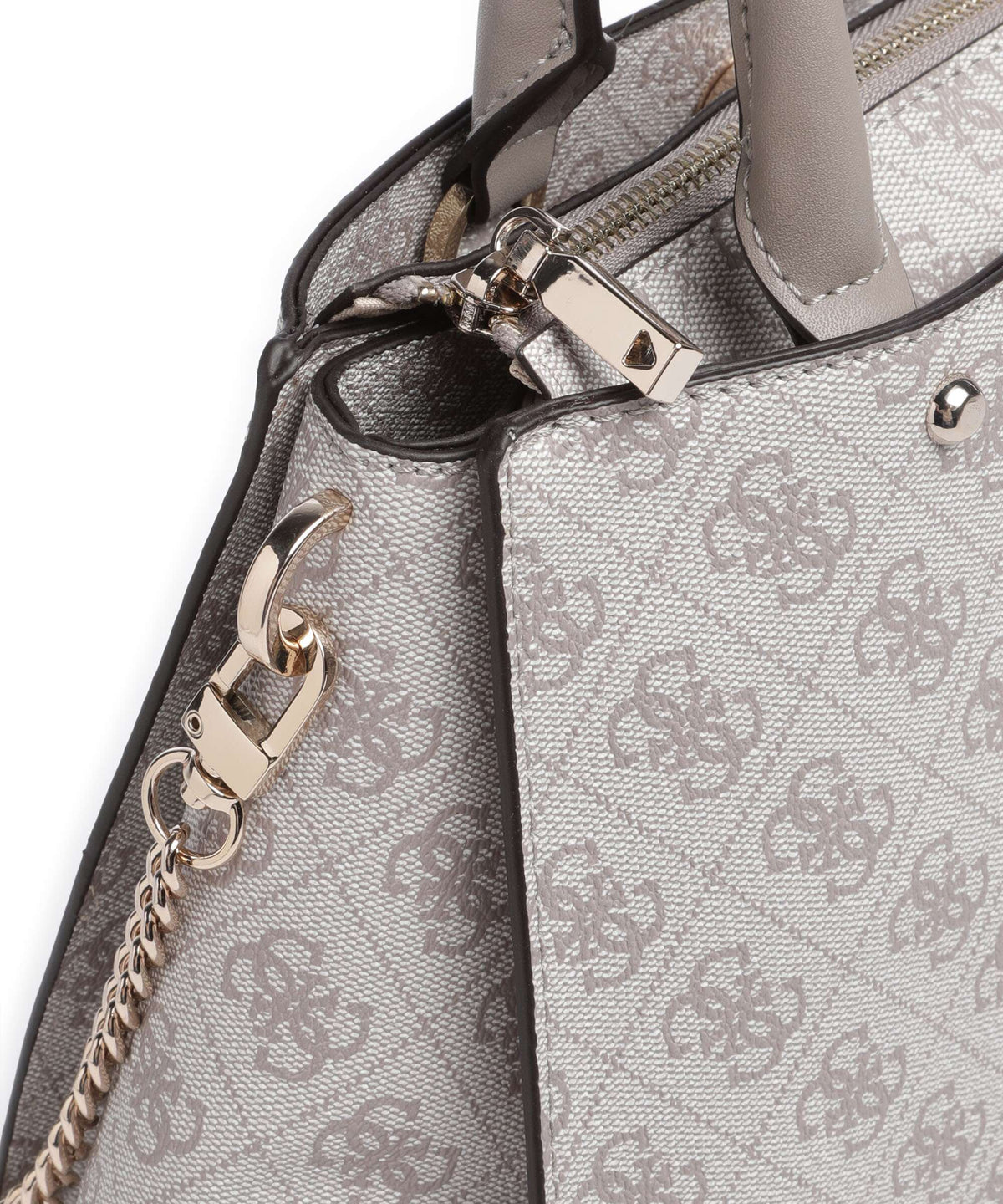 Guess Zamira Handbag dark taupe logo