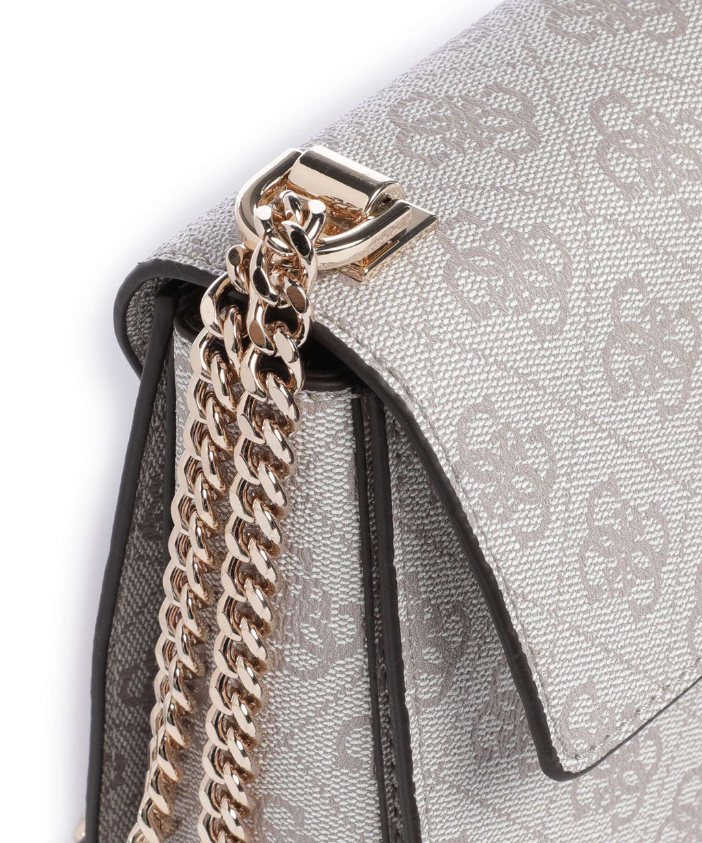 Guess Zamira Shoulder bag dark taupe logo