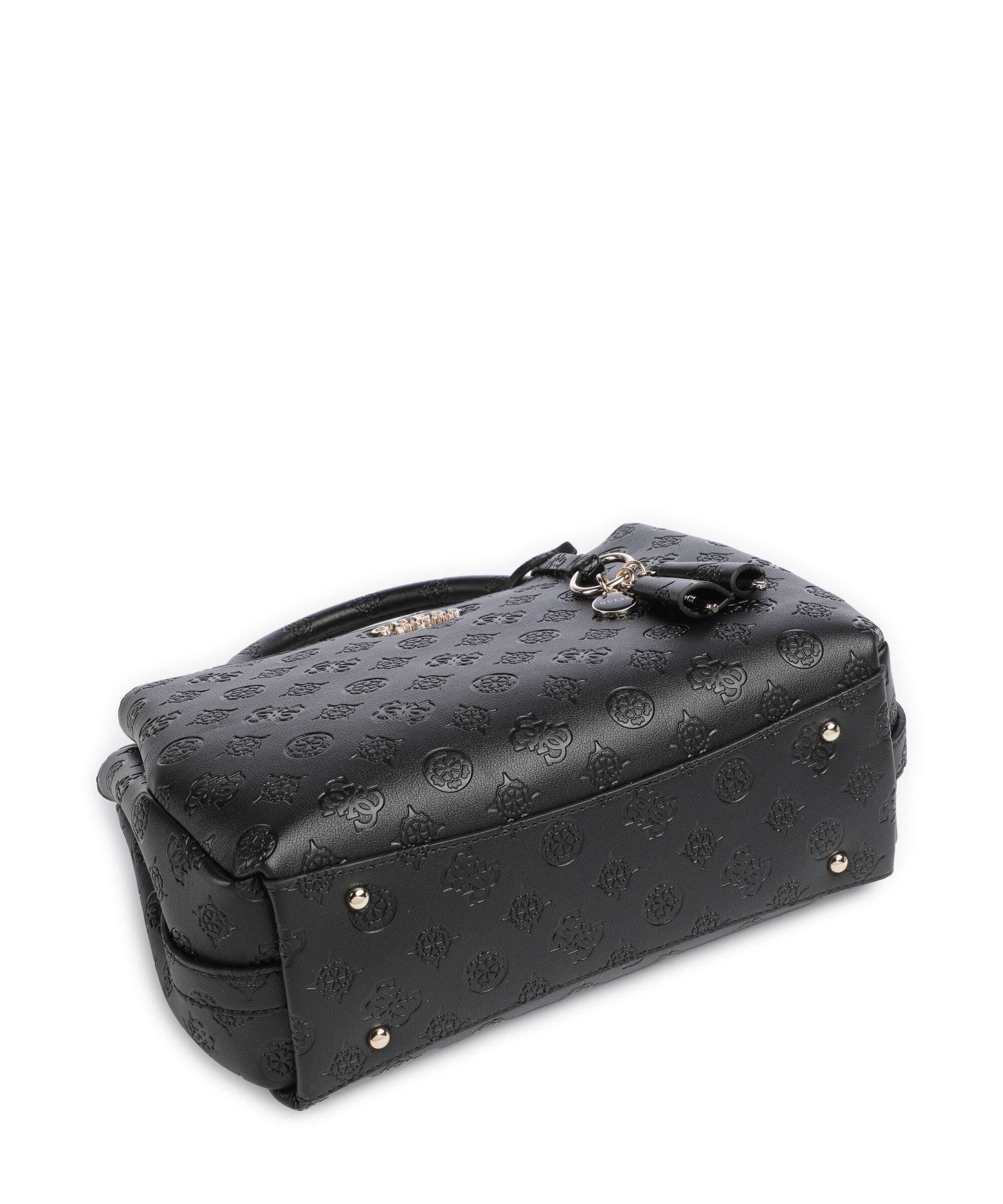 Guess Phoebe Peony Debossed Handbag black logo