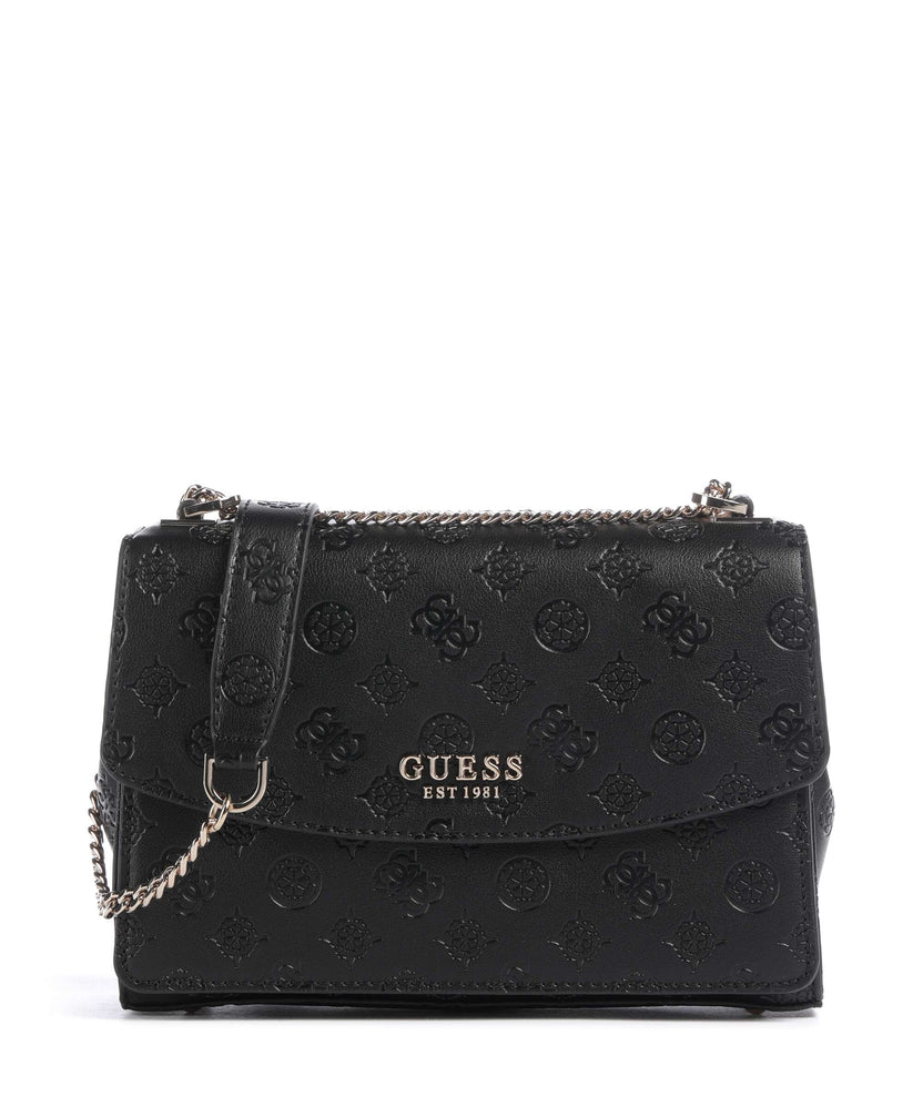 Guess Phoebe Peony Debossed Shoulder bag black logo