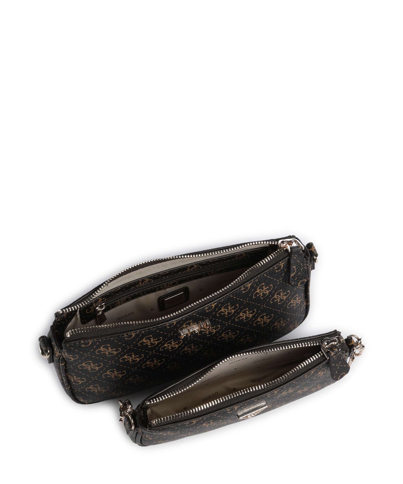 Guess Noelle Q Logo Shoulder bag brown logo