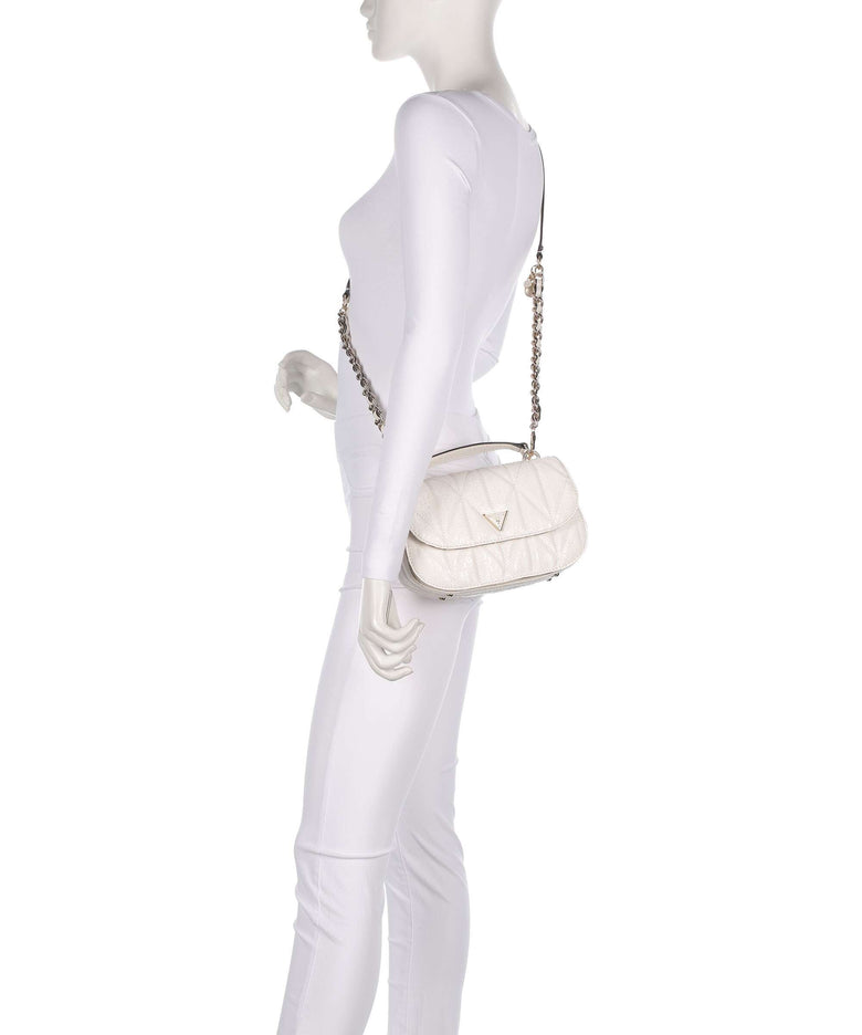 Guess Aldina G-Shine Handbag offwhite