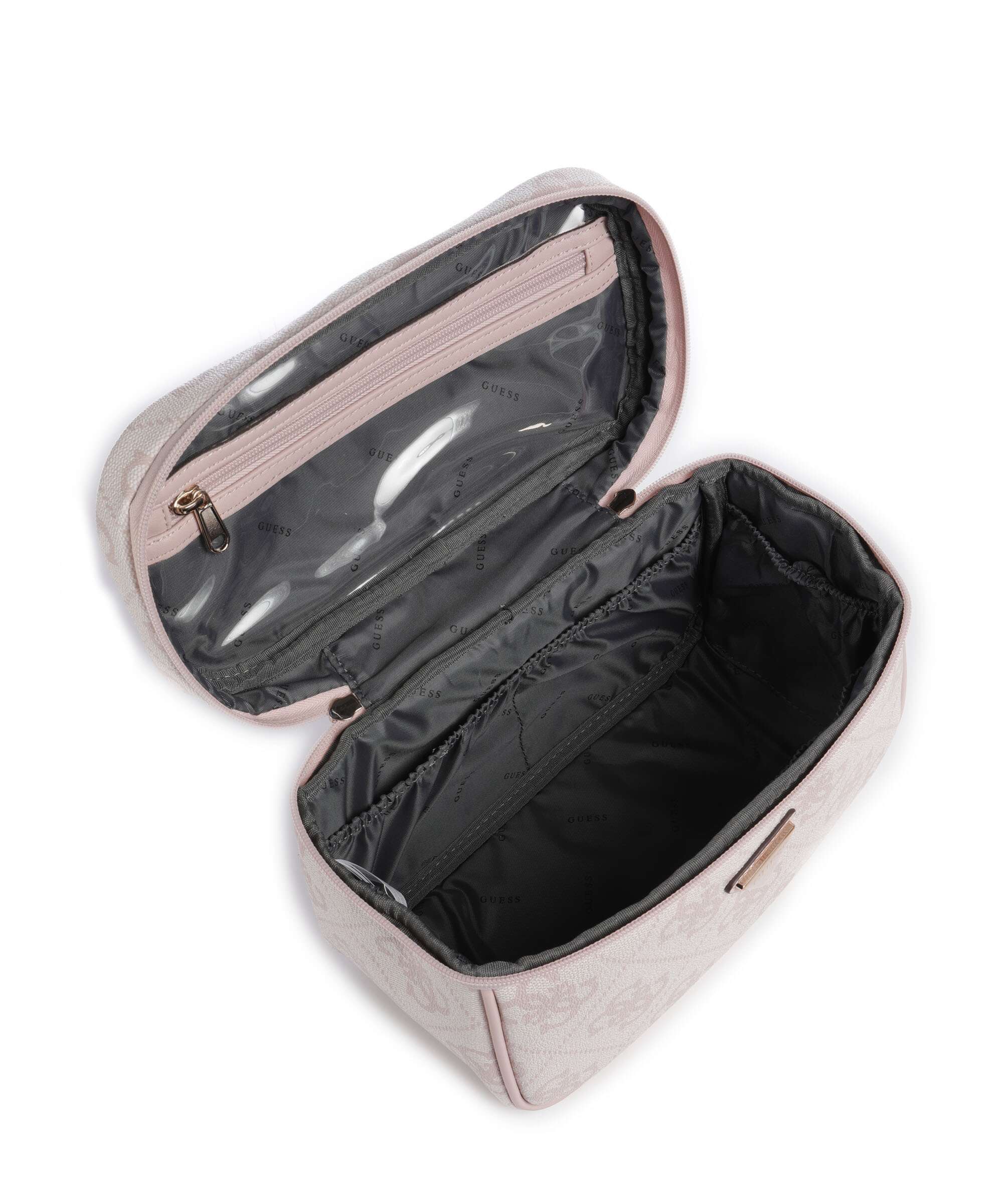 Guess Berta 4G Logo Toiletry bag rose water logo