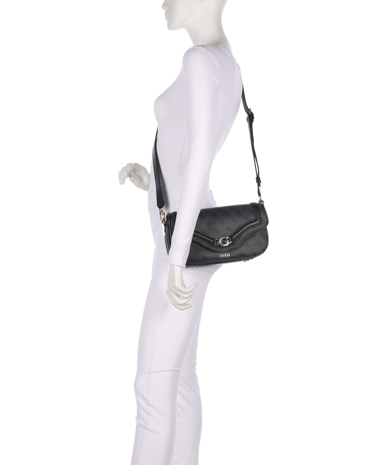 Guess Dea Shoulder bag coal logo