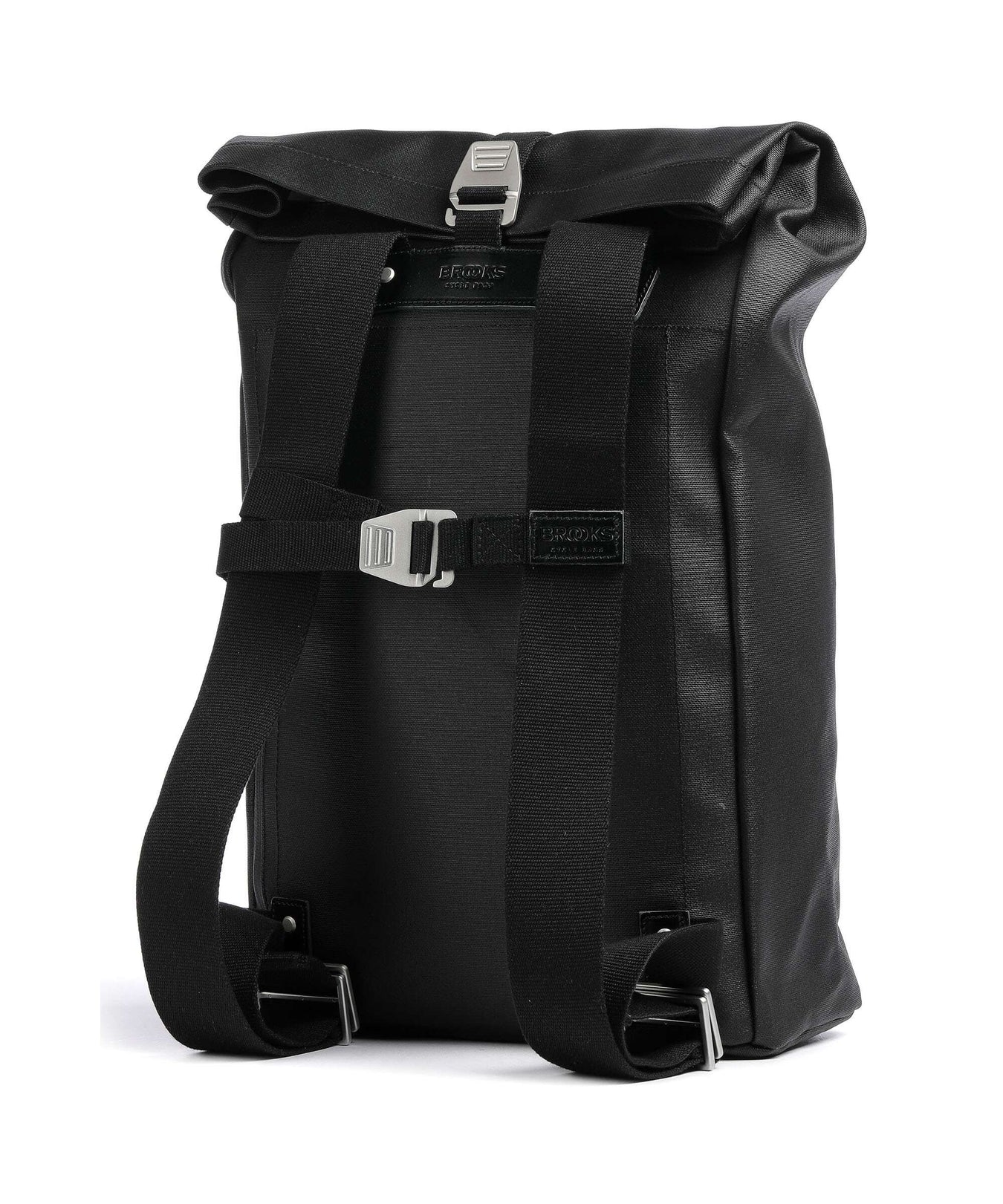 Brooks England Pickwick Cotton Canvas Large Rolltop backpack black