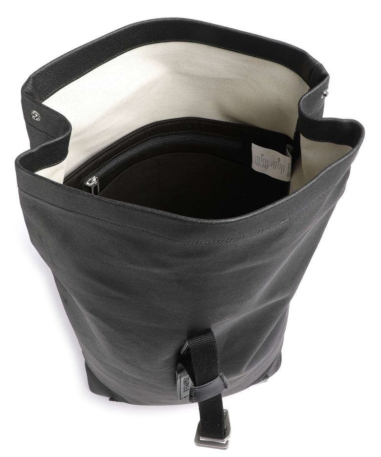 Brooks England Pickwick Cotton Canvas Large Rolltop backpack black