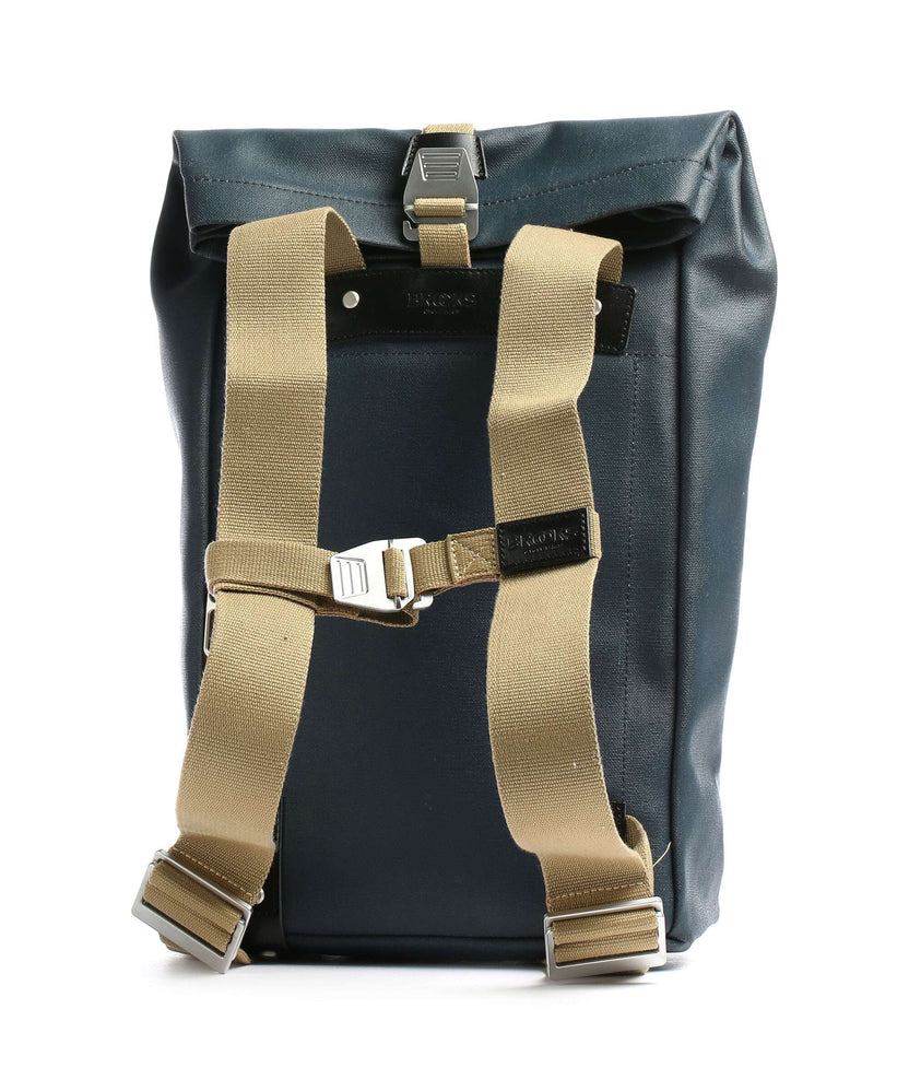 Brooks England Pickwick Cotton Canvas Small Rolltop backpack dark blue