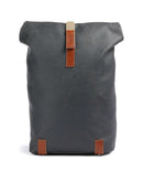 Brooks England Pickwick Cotton Canvas Small Rolltop Rucksack grey