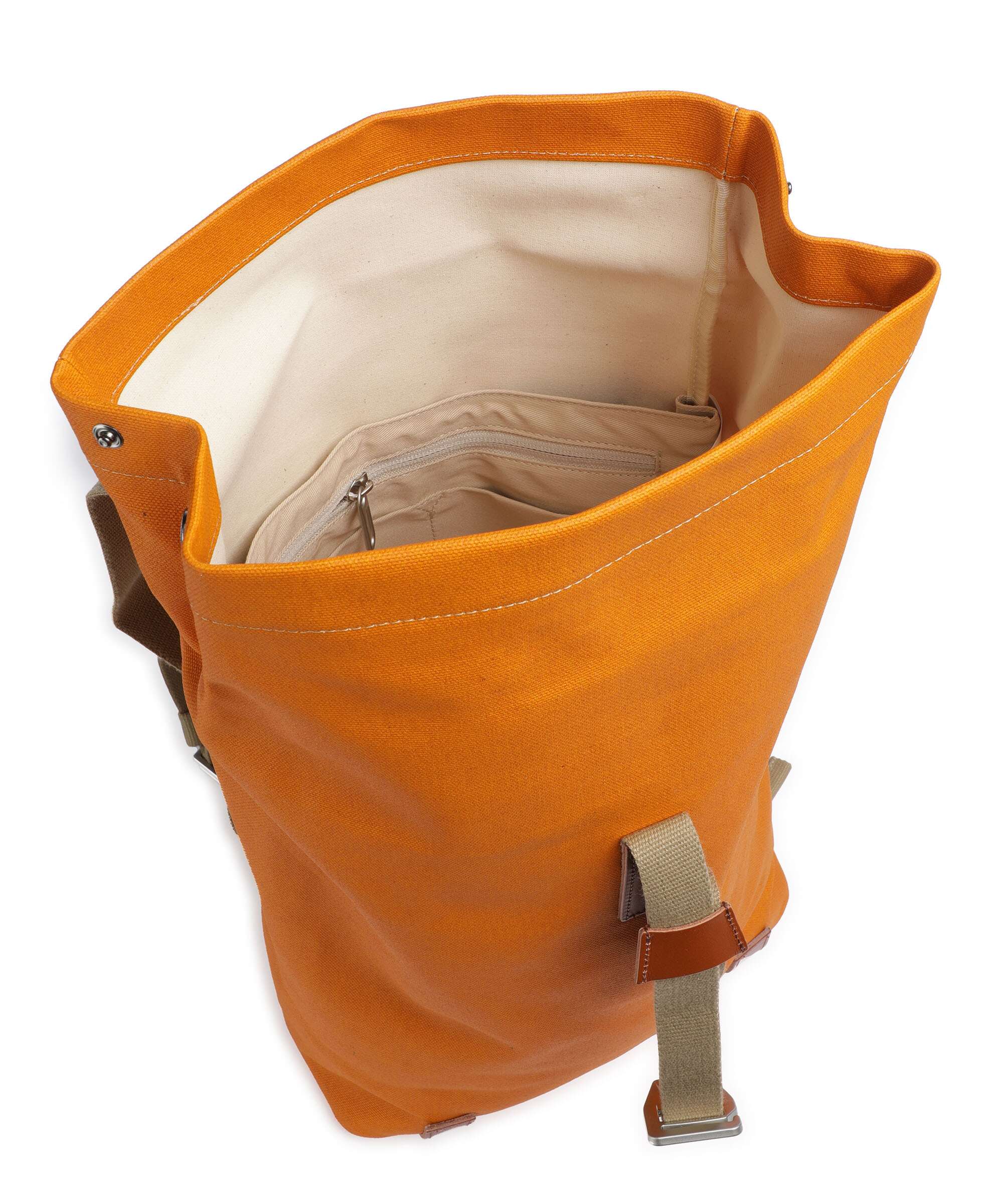 Brooks England Pickwick Cotton Canvas Small Rolltop backpack goosebeak