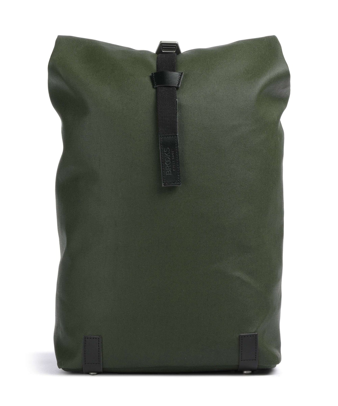 Brooks England Pickwick Cotton Canvas Large Rolltop backpack forest