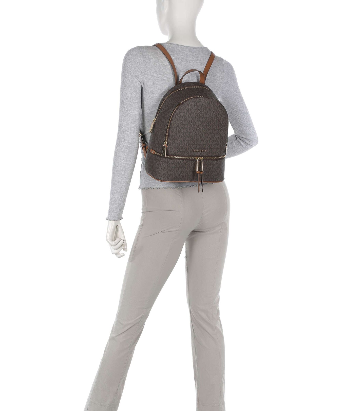 Michael Kors Rhea Zip Backpack brown