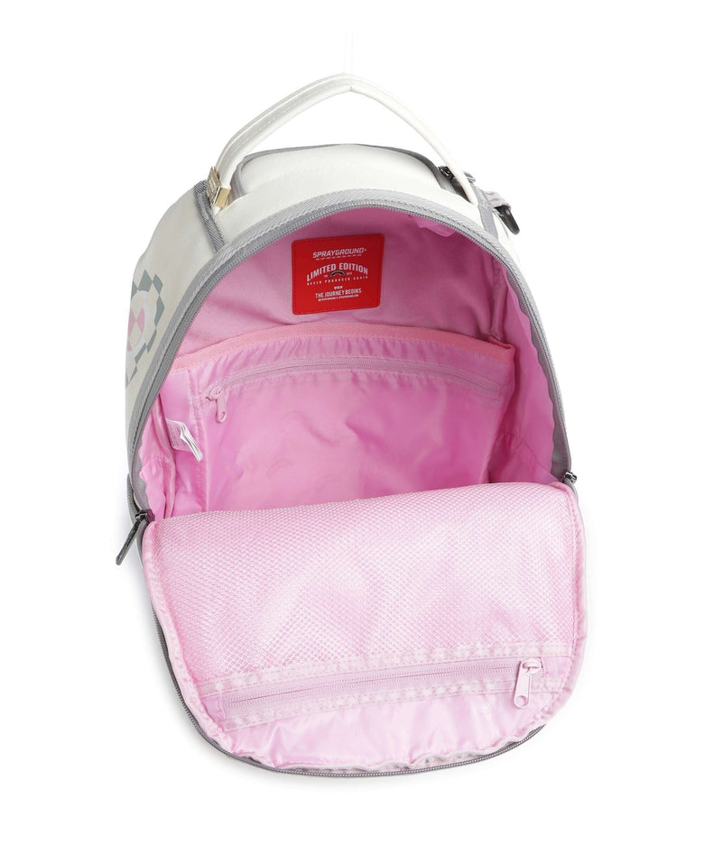 Sprayground Cream Check Shark Central Backpack multicolour