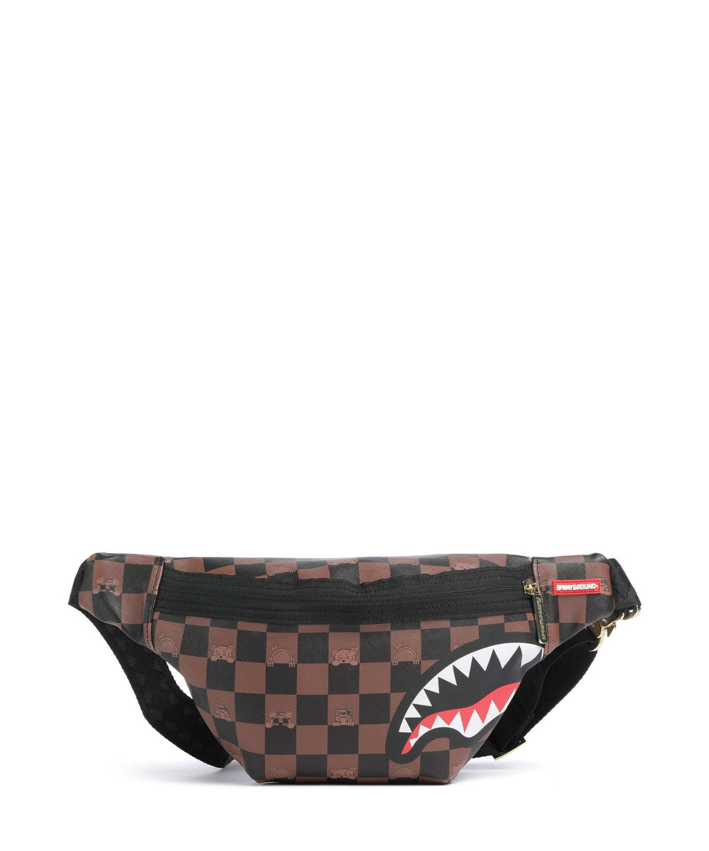 Sprayground Peeking Character Check Belt bag multicolour