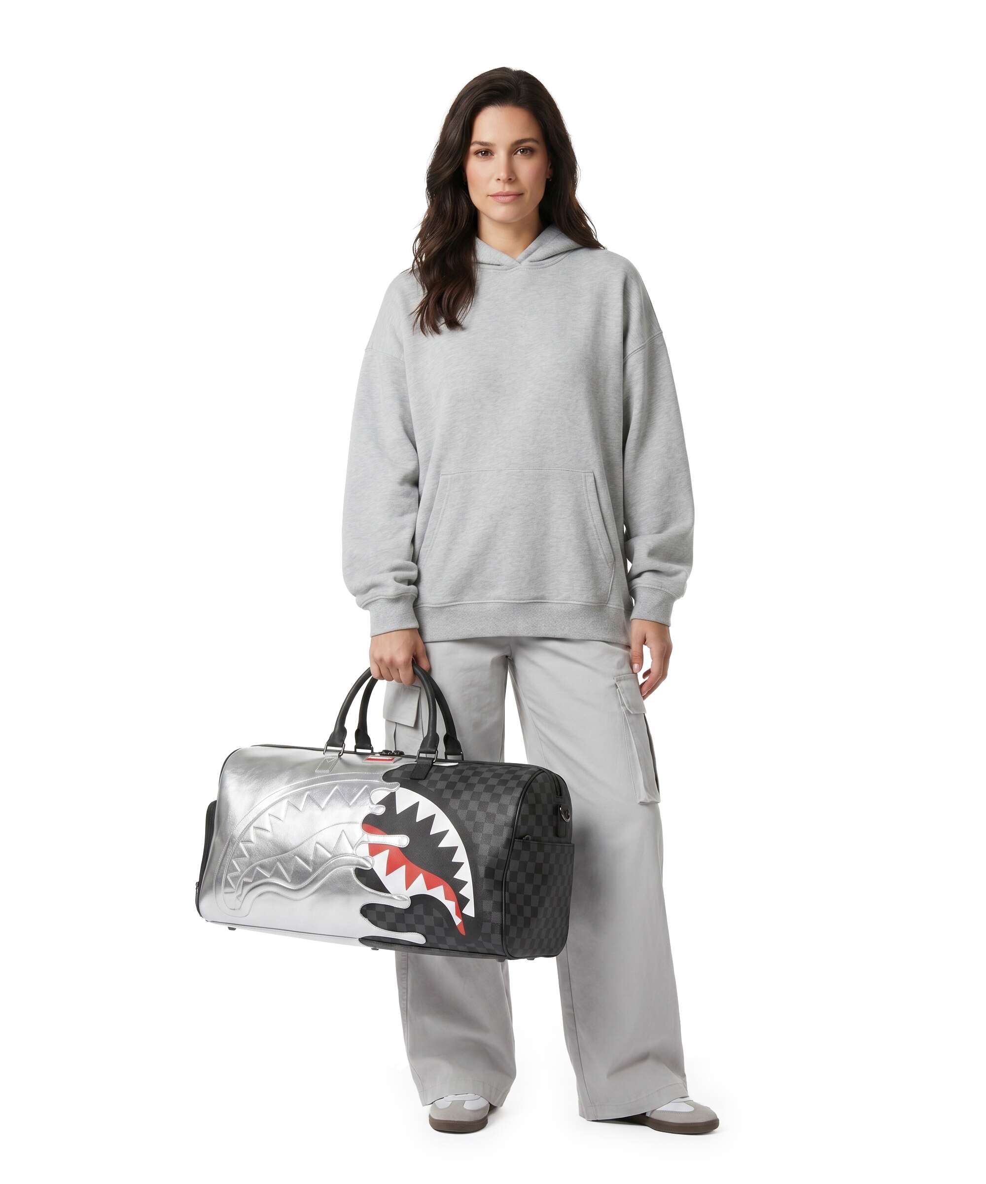Sprayground Silver Side Drip Weekend bag silver