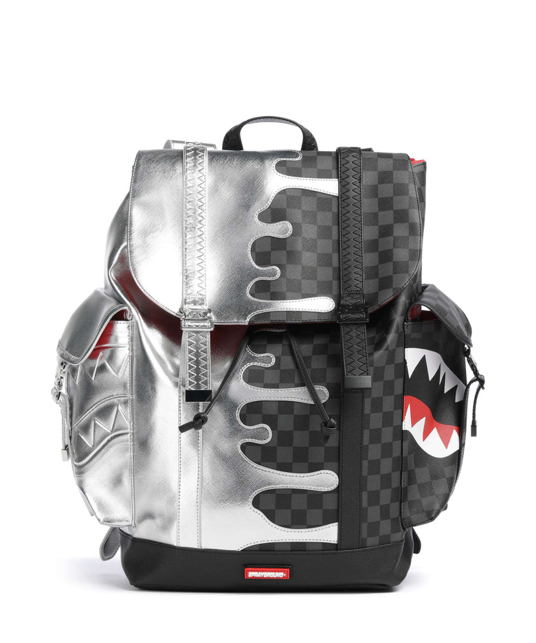 Sprayground Silver Side Drip Monte Carlo Backpack black/silver