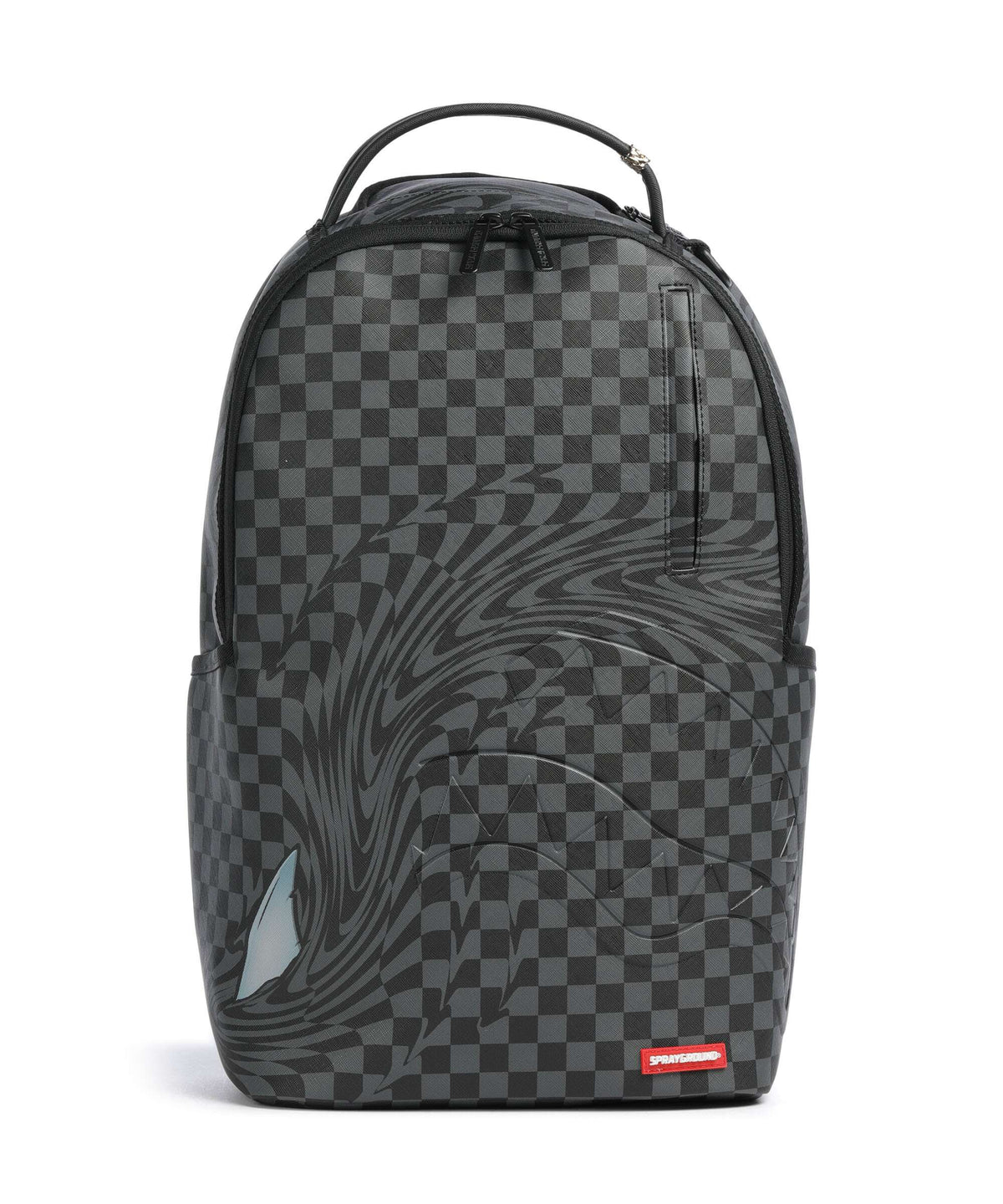 Sprayground Checker Shark Trail Backpack black/gray
