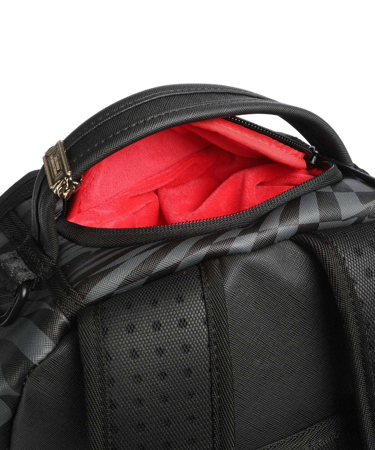 Sprayground Checker Shark Trail Backpack black/gray