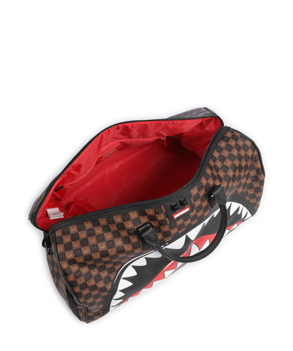 Sprayground Sharks In Paris Wtf Bubble Brown Check Weekend bag brown