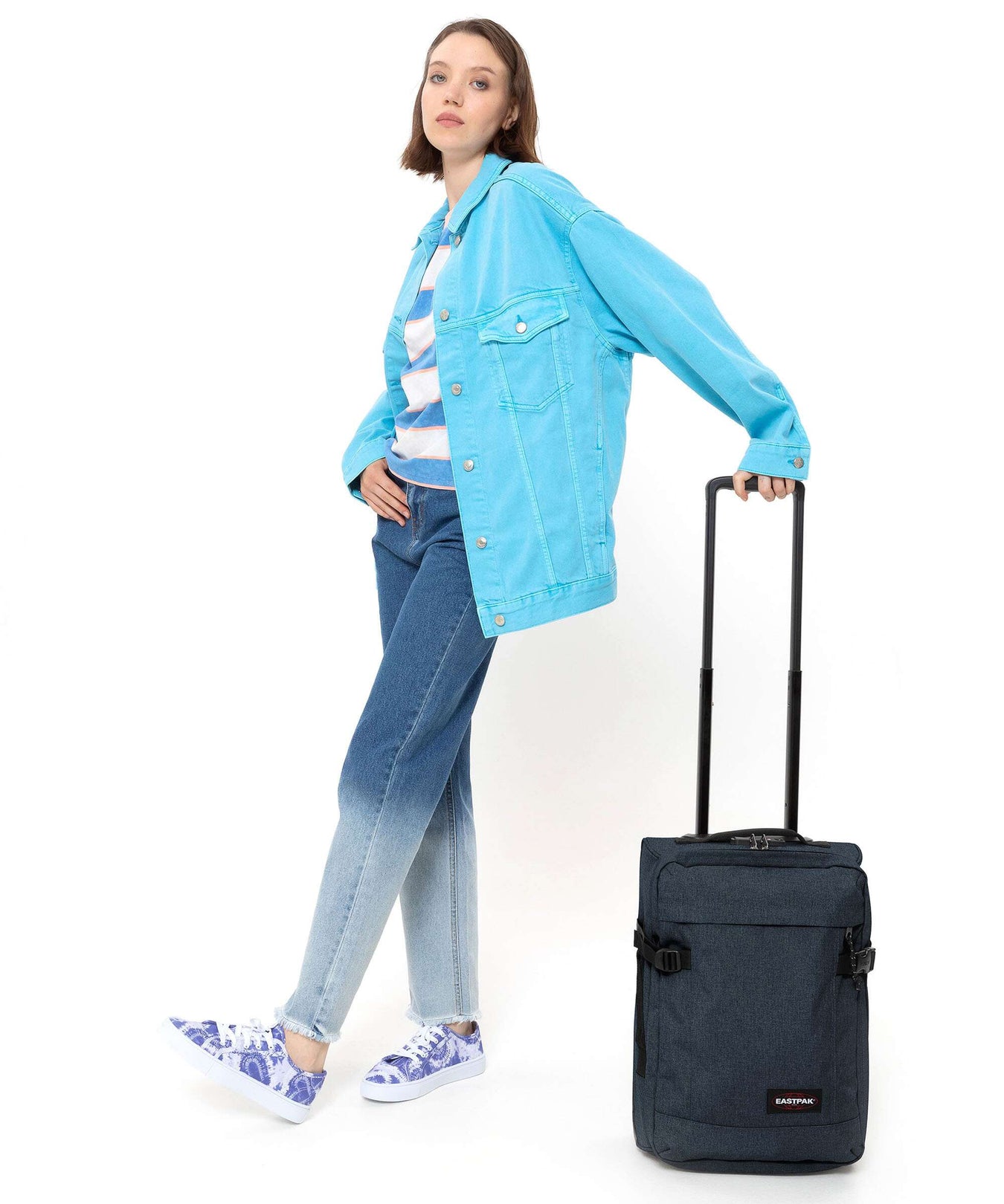 Eastpak Tranverz XXS Travel bag with wheels triple denim