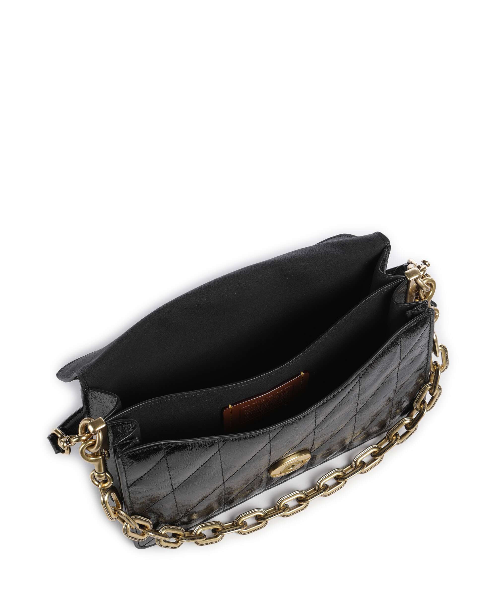 Coach Tabby Quilted Glazed Shoulder bag black