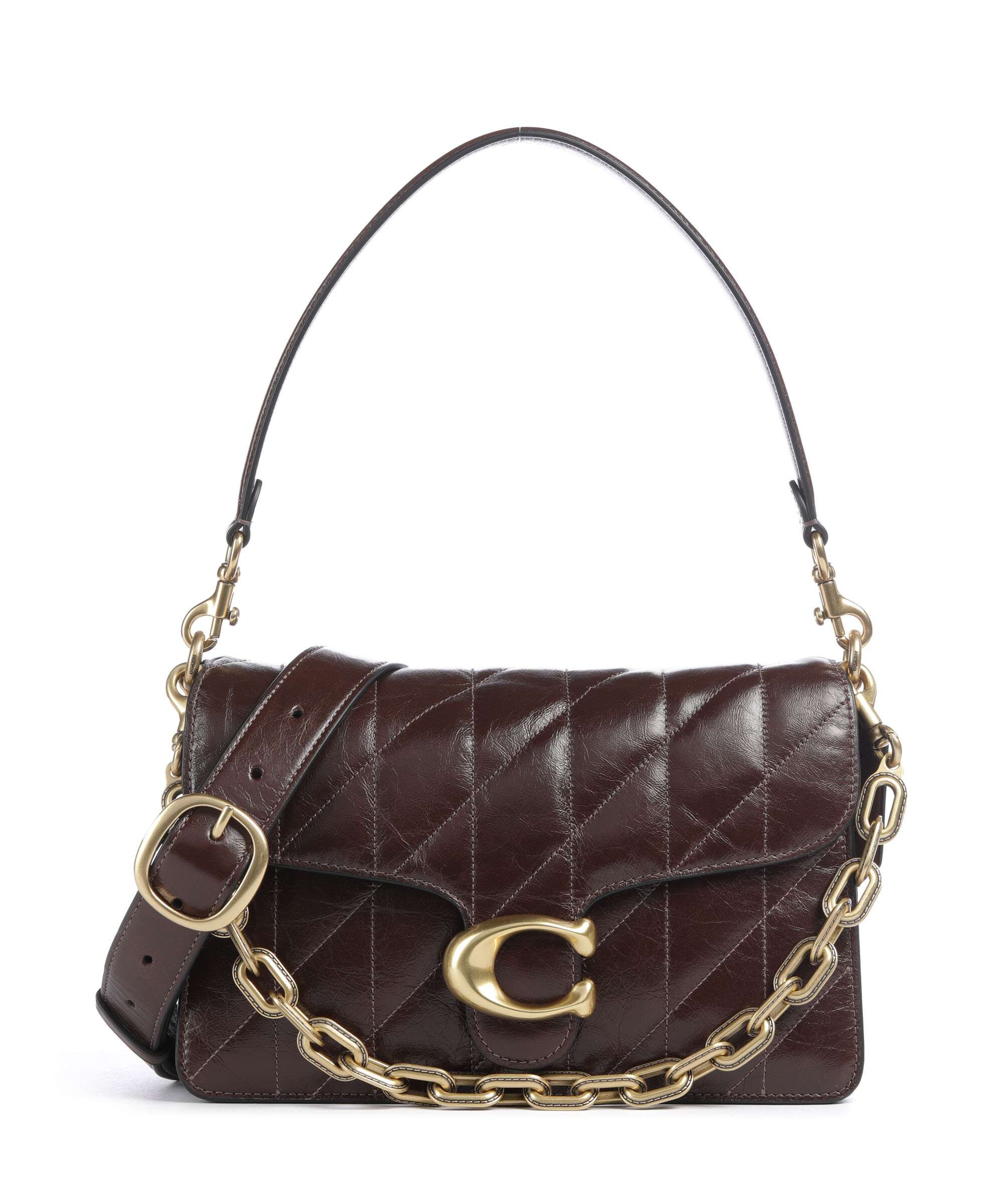Coach Tabby Quilted Glazed Shoulder bag maple