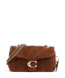 Coach Tabby Quilted Suede 20 Borsa a spalla warm brown