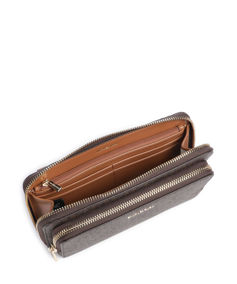 Michael Kors Jet Set Large Continental Crossbody bag brown/acorn