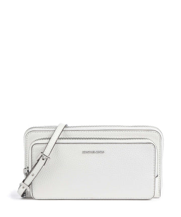 Michael Kors Jet Set Large Continental Borsa a tracolla optic white