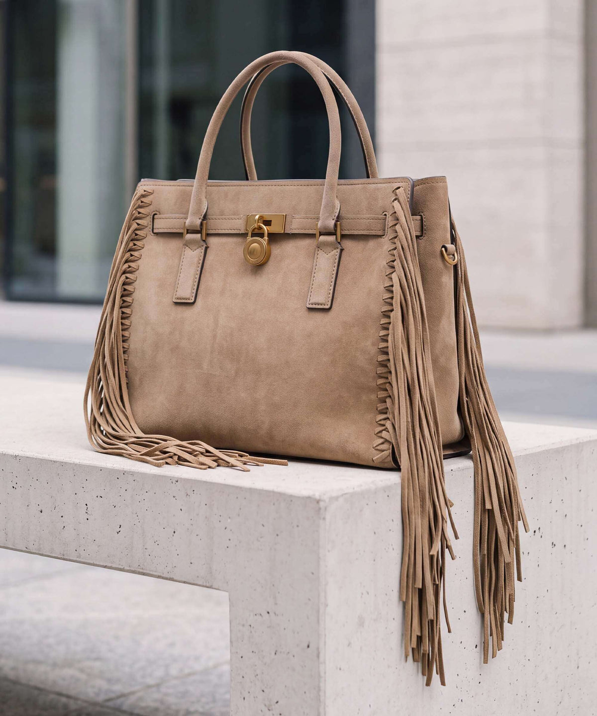 Michael Kors Hamilton Moderne Large Handbag husk
